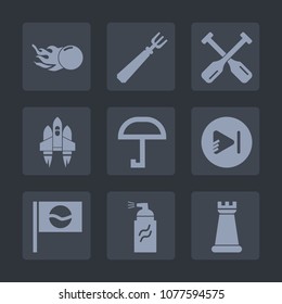 Premium set of fill icons. Such as rocket, graffiti, king, travel, japanese, boat, technology, piece, paddle, weather, asia, japan, meal, street, sea, spaceship, strategy, video, space, paint, chess
