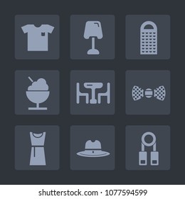 Premium set of fill icons. Such as shirt, white, dessert, object, female, bow, cooking, cuisine, dress, west, tie, icecream, decoration, training, new, cheese, kitchen, hat, male, light, home, clothes