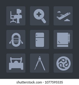 Premium set of fill icons. Such as kamon, computer, japan, magnifying, view, flight, web, ship, mon, car, equipment, aircraft, instrument, boat, airport, trip, travel, notebook, top, work, search