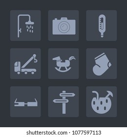 Premium set of fill icons. Such as photo, photographer, equipment, warm, camera, transport, bath, thermometer, technology, clothes, horse, baby, digital, fashion, lens, accident, juice, picture, truck