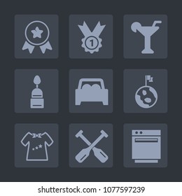 Premium set of fill icons. Such as award, clothes, nature, bar, winner, car, sweet, achievement, paddle, champion, boat, clothing, planet, baby, first, win, space, drink, globe, ribbon, child, vehicle