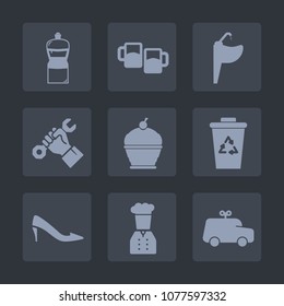 Premium set of fill icons. Such as lager, toy, child, foam, helmet, alcohol, garbage, bathroom, sink, restaurant, cake, mug, fashion, pie, glass, industry, beer, female, foreman, drink, play, broom