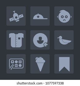 Premium set of fill icons. Such as infant, animal, headwear, food, planet, baseball, sweet, international, restaurant, science, wildlife, chinese, orbit, bird, object, station, style, cap, white, baby