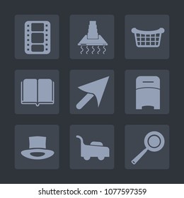 Premium set of fill icons. Such as store, utensil, object, page, video, literature, cinema, textbook, pointer, web, hat, hood, bedroom, food, book, equipment, market, bed, knowledge, double, education
