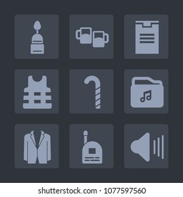 Premium set of fill icons. Such as cake, sweet, candy, boy, glass, child, safety, alcohol, cookie, pub, drink, up, delivery, dessert, audio, sound, shipping, box, mug, bar, cold, lager, suit, young