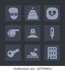 Premium set of fill icons. Such as sailboat, pie, sign, food, graphic, temperature, key, style, architecture, thermometer, exploration, old, vintage, fashion, pastry, sport, coach, house, spaceship