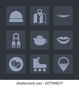Premium set of fill icons. Such as gem, skate, seminar, leisure, map, cap, lips, accessory, school, job, teeth, jewelry, coffee, work, sport, gps, hat, road, teapot, lecture, business, sign, fun, hot
