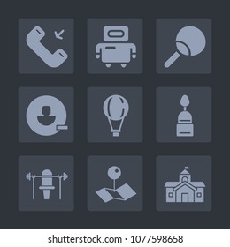 Premium set of fill icons. Such as extreme, parachuting, parachute, outgoing, robotic, sign, architecture, building, dessert, future, table, ping, machine, futuristic, android, sweet, map, message