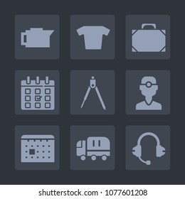 Premium set of fill icons. Such as white, fashion, beverage, bag, t-shirt, equipment, microphone, tool, dentistry, caffeine, engineering, delivery, divider, medicine, clothing, speaker, schedule, car