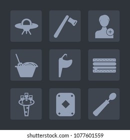 Premium set of fill icons. Such as member, work, dinner, chinese, screwdriver, galaxy, sandwich, pliers, account, drink, manager, burger, bathroom, space, construction, noodle, cheeseburger, building