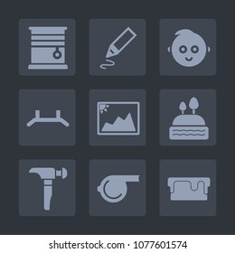 Premium set of fill icons. Such as light, childhood, referee, up, room, saw, pie, tool, interior, boy, stationery, image, construction, happy, house, window, pencil, cute, child, people, apartment