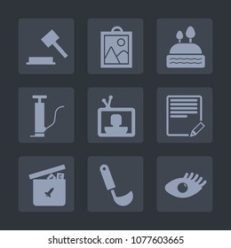 Premium set of fill icons. Such as image, write, legal, face, text, sweet, hammer, lawyer, pump, cupcake, edit, chocolate, screen, bear, judge, beauty, photo, cookie, dessert, ladle, toy, girl, muffin