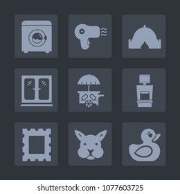 Premium set of fill icons. Such as interior, child, food, cream, animal, scan, clothes, rubber, hairdryer, clean, cute, travel, dryer, hair, frame, ice, home, cabinet, sign, picture, barber, equipment