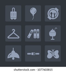 Premium set of fill icons. Such as lamp, balloon, sweet, travel, belt, birthday, folder, white, kid, bag, transportation, dessert, cloakroom, journey, electricity, plate, nature, terminal, fashion