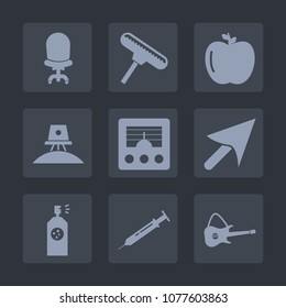Premium set of fill icons. Such as room, web, exploration, home, food, science, interior, fruit, roller, wireless, tool, paint, chair, sign, red, musical, cursor, modern, comfort, armchair, white