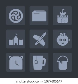 Premium set of fill icons. Such as office, pattern, rocket, paint, data, document, crest, painter, minute, kimono, information, baby, japanese, tea, toy, cup, file, traditional, mon, childhood, clock