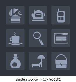 Premium set of fill icons. Such as astronaut, beach, web, drink, science, bag, suit, white, helmet, old, fashion, cosmos, technology, zoom, spaceman, food, telephone, chef, oil, umbrella, wireless