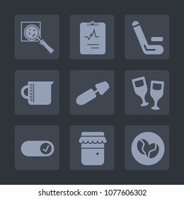 Premium set of fill icons. Such as wine, jam, competition, caffeine, championship, sign, heart, pulse, liquid, health, coffee, zoom, search, team, find, player, cricket, container, glass, alcohol, red