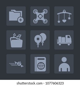 Premium set of fill icons. Such as control, decoration, document, file, shipping, mobile, plane, toy, cute, boy, delivery, web, camera, childhood, child, nursery, tourism, data, travel, office, crib