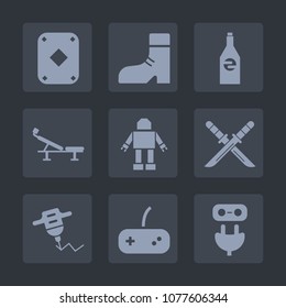 Premium set of fill icons. Such as liquid, plug, casino, drill, bottle, poker, glass, play, shoe, hand, electricity, clean, style, equipment, footwear, clothing, container, technology, healthy, white