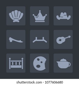 Premium set of fill icons. Such as sweet, seashell, sea, mollusk, dessert, cake, shell, cradle, princess, hot, headwear, drink, bed, doughnut, hat, breakfast, fashion, guitar, ocean, snail, royal, tea