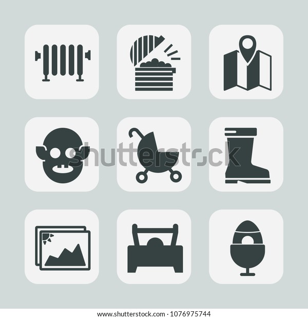 Premium set of fill icons. Such as hot, electric,\
carriage, food, footwear, leather, frame, coffee, kitchen, image,\
home, fiction, restaurant, alien, heater, easter, fashion, vehicle,\
travel, drink