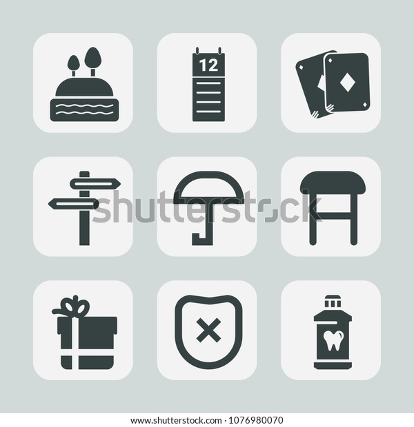 Premium Set Fill Icons Such Umbrella Stock Vector Royalty Free