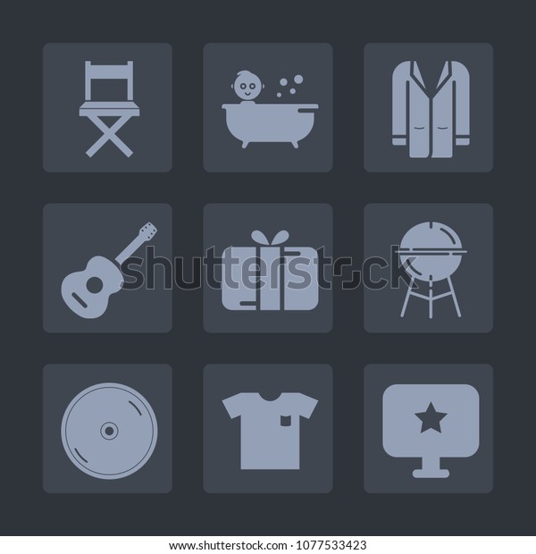 Premium set of fill icons. Such as grill, boy, bbq,\
dvd, kid, new, box, bath, computer, disc, care, guitar, white,\
cute, present, meat, shirt, seat, gift, style, hygiene, star, sign,\
cd, clothes, coat
