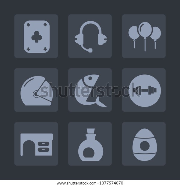 Premium Set Fill Icons Such Birthday Stock Vector Royalty Free