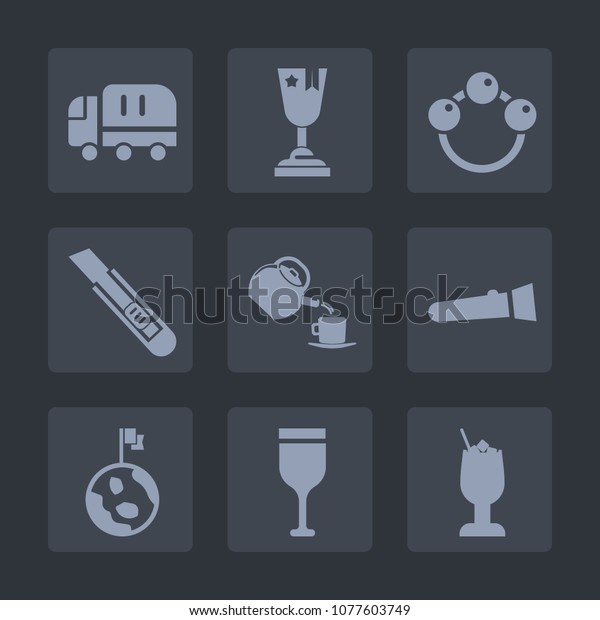 Premium set of fill icons. Such as night, vehicle,\
tea, planet, bar, award, child, place, toy, achievement, globe,\
alcohol, glass, rattle, delivery, victory, drink, transportation,\
cocktail, first
