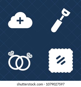 Premium set of fill vector icons. Such as gift, relationship, cooking, gold, postal, jewelry, ring, network, postage, dinner, postcard, luxury, romance, wedding, stamp, vintage, utensil, download, eat
