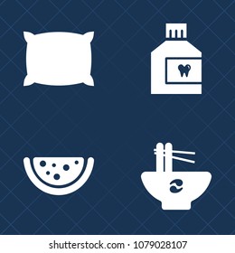 Premium set of fill vector icons. Such as liquid, hygiene, asian, cotton, wash, comfortable, textile, home, mouth, fresh, health, soft, cuisine, healthy, summer, fabric, clean, food, white, tasty, bed
