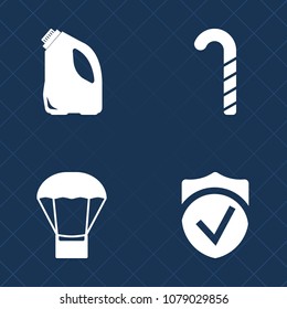 Premium set of fill vector icons. Such as transportation, trash, object, business, sign, container, colorful, dessert, air, swirl, black, fly, recycling, airship, protect, waste, web, hot, food, can