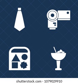 Premium set of fill vector icons. Such as technology, toy, alcohol, bar, lemon, equipment, picture, party, business, cocktail, photography, glass, fashion, ice, photographer, ball, juice, duck, sign