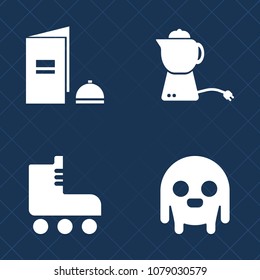 Premium set of fill vector icons. Such as creature, beverage, science, kitchen, character, shoe, brochure, activity, white, pot, fantasy, cup, space, teapot, ufo, business, fun, object, boot, tea, web