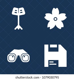 Premium set of fill vector icons. Such as travel, floppy, military, information, equipment, spring, sakura, blossom, zoom, sign, cherry, art, japan, orchestra, spy, nature, printer, beautiful, floral
