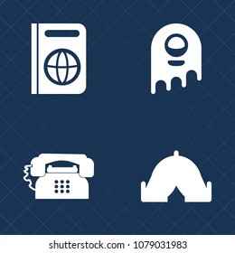 Premium set of fill vector icons. Such as business, service, identity, stamp, invaders, visa, travel, fantasy, connection, outdoor, character, extraterrestrial, nature, vacation, document, creature