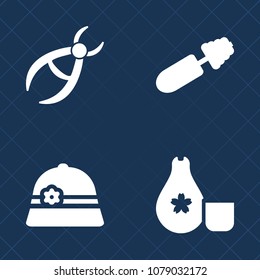 Premium set of fill vector icons. Such as rice, makeup, care, tooth, black, fashion, seafood, sushi, surgery, glamour, food, paint, drill, eyelash, cosmetic, sign, hospital, object, medicine, fish