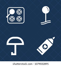 Premium set of fill vector icons. Such as hygiene, clean, rain, navigation, kitchen, dental, gas, brush, care, heat, umbrella, location, marker, stove, toothpaste, pin, season, meteorology, health