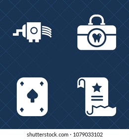 Premium set of fill vector icons. Such as healthy, office, business, brush, ingredient, game, toothpaste, page, cheese, health, mouth, tooth, casino, play, metal, document, dental, win, steel, cooking