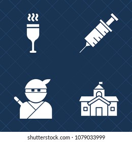 Premium set of fill vector icons. Such as government, dental, clinic, white, medical, black, medicine, alcohol, bottle, surgery, pour, celebration, japan, winery, samurai, wineglass, bank, drill, tool