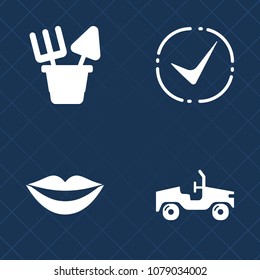 Premium set of fill vector icons. Such as background, choice, shape, young, yes, beach, shovel, vehicle, female, outdoor, girl, dig, transportation, lipstick, automobile, white, sign, check, ok, sand