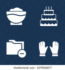 Premium set of fill vector icons. Such as paper, safety, dessert, meat, cooking, information, archive, background, paperwork, equipment, drink, baked, data, food, menu, sign, bakery, beverage, pastry