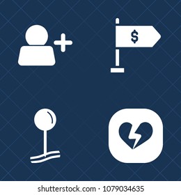 Premium set of fill vector icons. Such as profile, passion, place, consultant, day, broken, manager, button, currency, money, user, point, internet, person, financial, bank, member, map, drop, shape