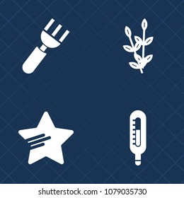 Premium set of fill vector icons. Such as farm, shape, graphic, thermometer, decoration, cold, grain, rating, dining, silverware, meal, harvest, lunch, success, cutlery, seed, meteorology, dinner, web