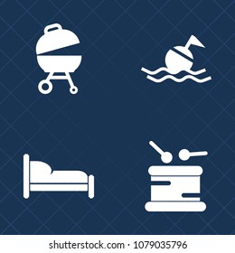 Premium set of fill vector icons. Such as food, life, interior, equipment, party, sound, cooking, bedroom, safety, grilled, furniture, sign, saxophone, guitar, ring, bbq, table, steak, fire, help, bed