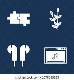 Premium set of fill vector icons. Such as shape, ear, business, harvest, piece, object, earphone, wheat, digital, network, seed, natural, yellow, technology, food, sign, organic, music, solution, idea