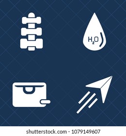 Premium set of fill vector icons. Such as weight, sale, package, sign, transport, aircraft, fitness, gift, paper, flight, fly, clean, training, airplane, equipment, market, gym, healthy, air, rain, 