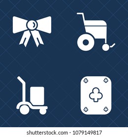 Premium set of fill vector icons. Such as logistic, accessibility, handicap, care, celebration, style, male, person, fashion, disability, help, win, elegance, gambling, chair, wheelchair, clothing