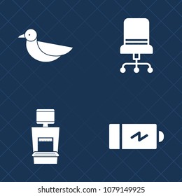 Premium set of fill vector icons. Such as flying, scan, technology, diagnostic, black, health, freedom, charger, comfort, radiology, modern, electricity, medical, mri, wildlife, sofa, flight, seat